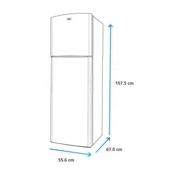 Nevera MABE No Frost Congelador Superior 230 Litros RMA247PJCG Grafito