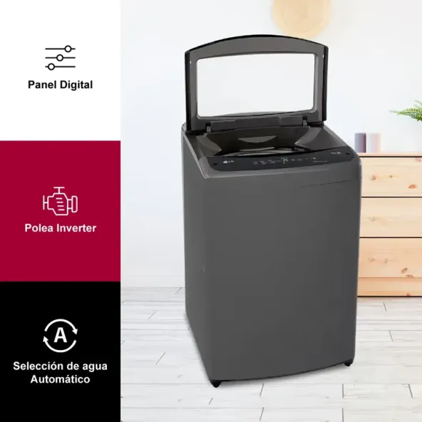 Lavadora LG Carga Superior 16KG WT16MVTB Negro