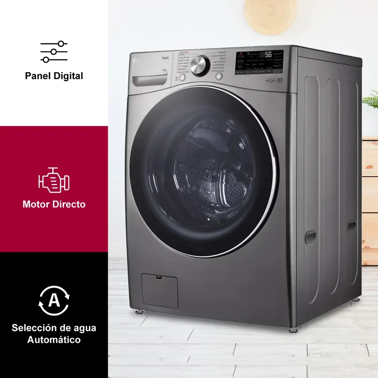 Lavadora LG Carga frontal 22 KG WM22VV26R