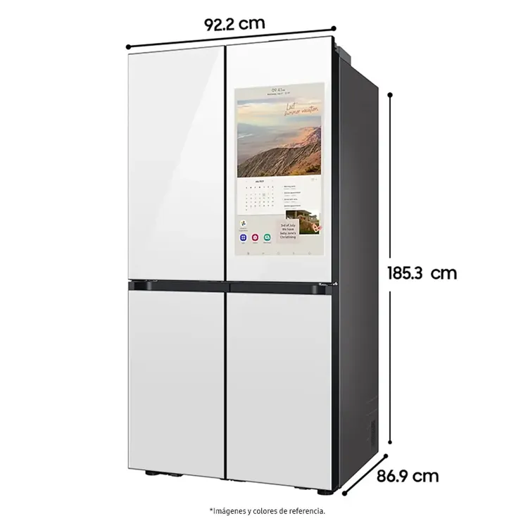 Nevecón SAMSUNG Family Hub™ BESPOKE Tipo Europeo 809 Litros RF29DB995012CO Blanco