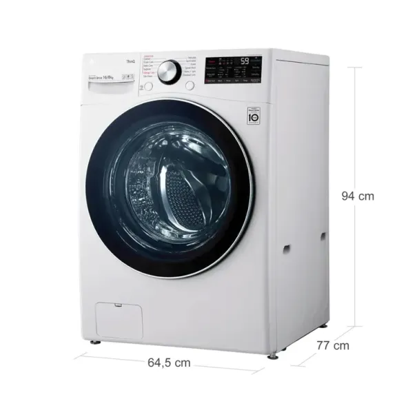 Lavadora/Secadora LG Carga Frontal 16 Kilos WD16WG2S6 AI Blanco