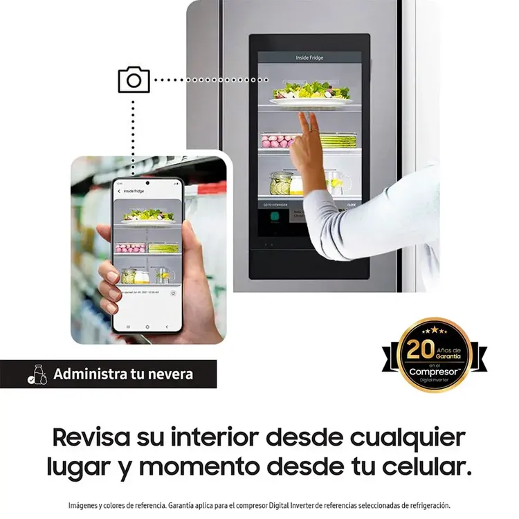 Nevecón SAMSUNG Family Hub Side by Side 758 Litros RS27T5561B1/CO Grafito