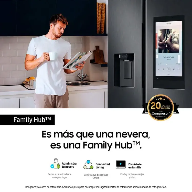 Nevecón SAMSUNG Family Hub Side by Side 758 Litros RS27T5561B1/CO Grafito