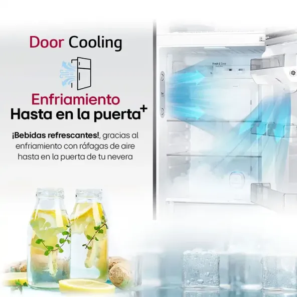 Nevera LG No Frost Congelador Superior 334 Litros VT34KPM Negra